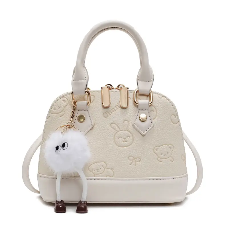 Vintage Printed Shoulder Bag for Women Brown Leather - Image 5