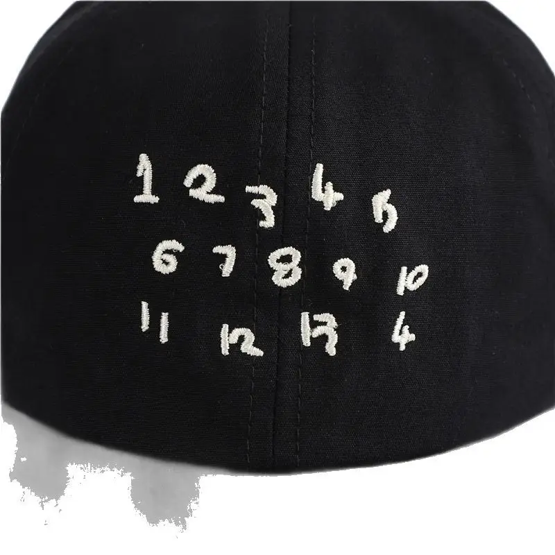Kids Embroidered Number Cap Tan Black 6-12M - Image 12