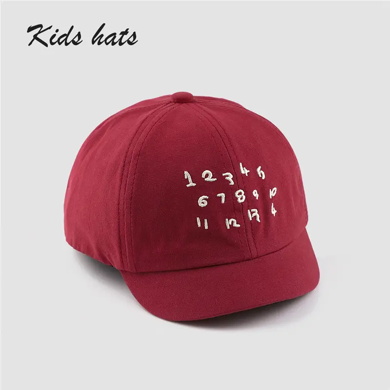 Kids Embroidered Number Cap Tan Black 6-12M - Image 5