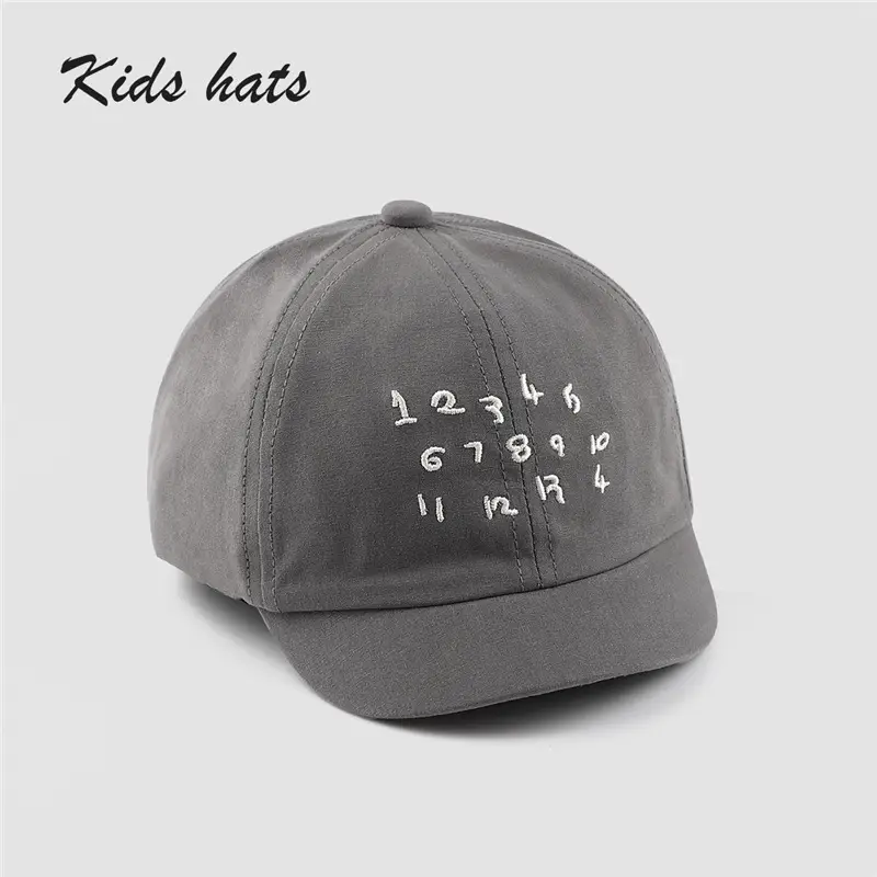 Kids Embroidered Number Cap Tan Black 6-12M - Image 6