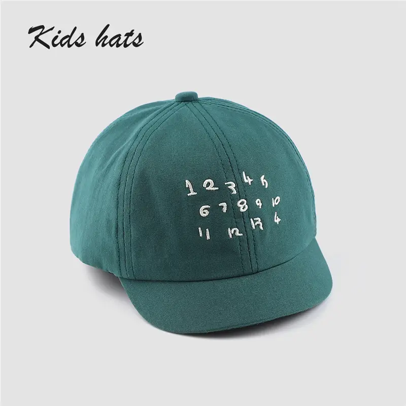 Kids Embroidered Number Cap Tan Black 6-12M - Image 7