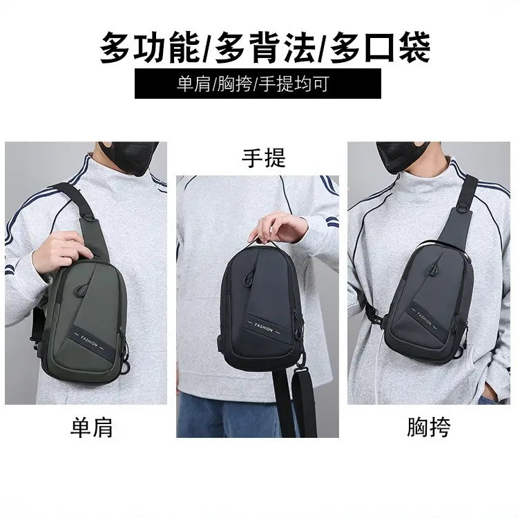 Men's Casual Shoulder Crossbody Bag Large Capacity Sports Commuter - Image 8