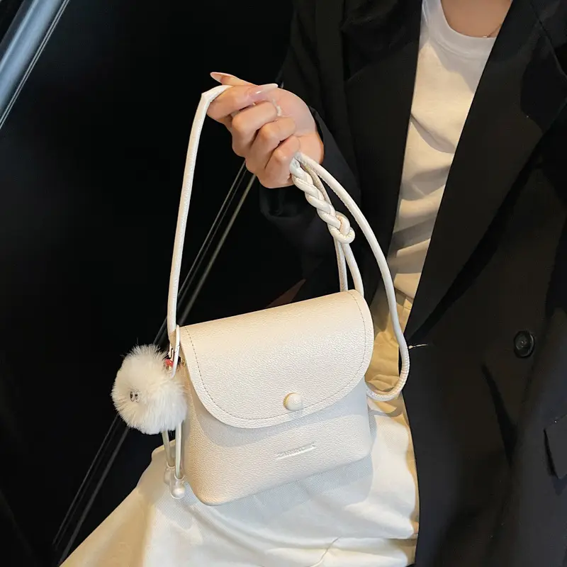 Pink Square Crossbody Bag for Women - Image 10