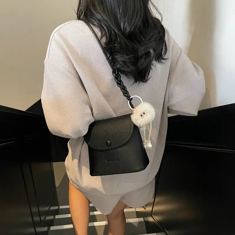Pink Square Crossbody Bag for Women - Image 12