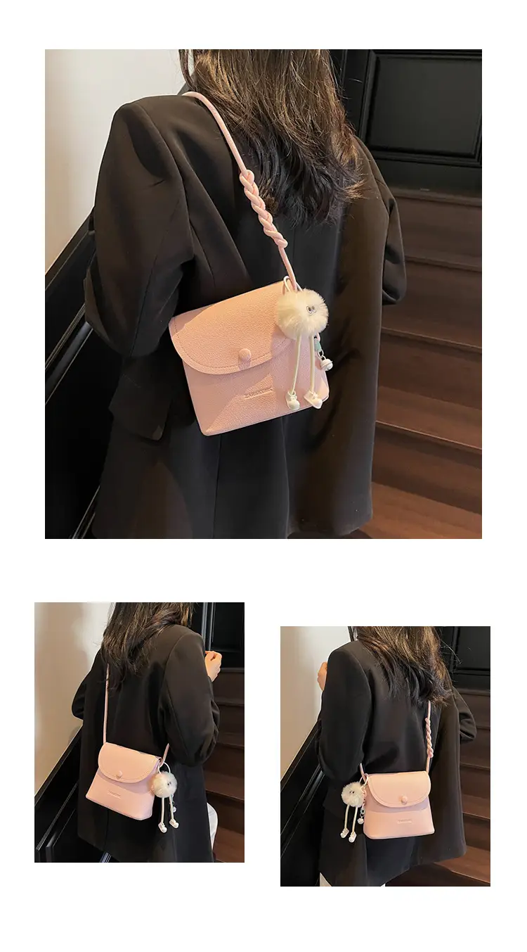Pink Square Crossbody Bag for Women — feature 14
