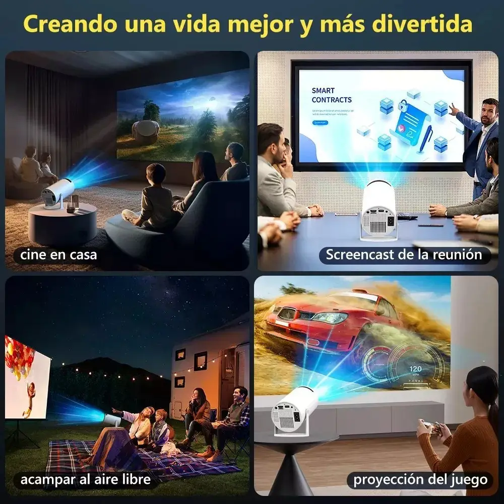 Amazon Cross-Border Projector Hy300 Home Portable Projector 720P H713 Mini Projector Hd 4K
