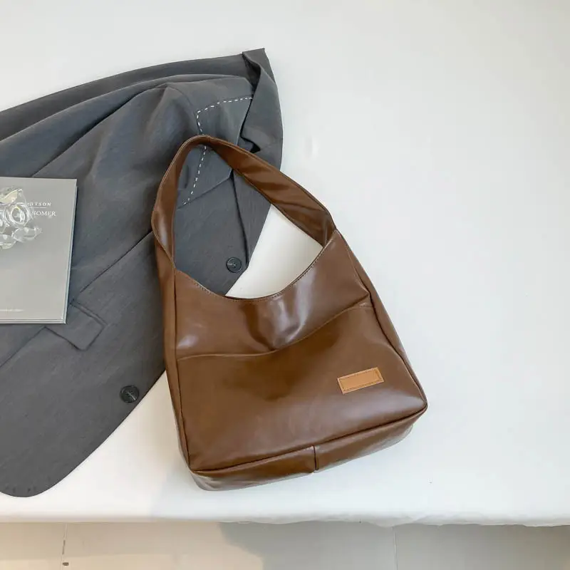 Women's Brown Shoulder Bag 2025 Large Capacity - Image 4
