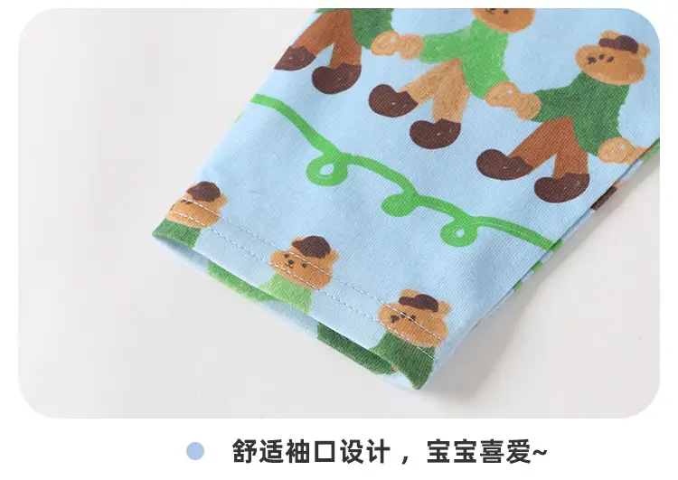 Baby Long Sleeve T-Shirt Blue Panda Print Spring Outfit — feature 14