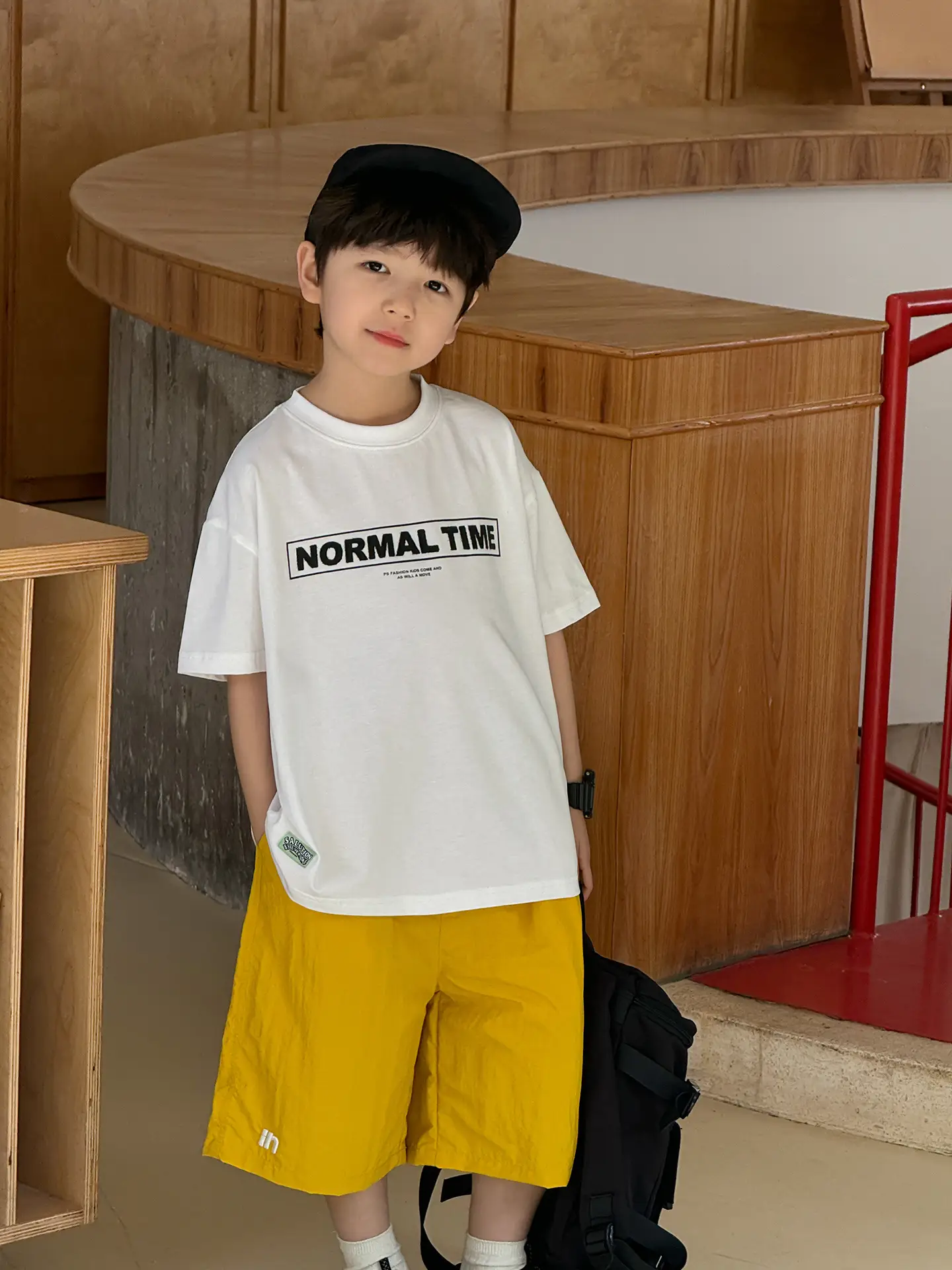 Tongku Boys Korean Letter Print T-Shirt Summer Wear - Image 6