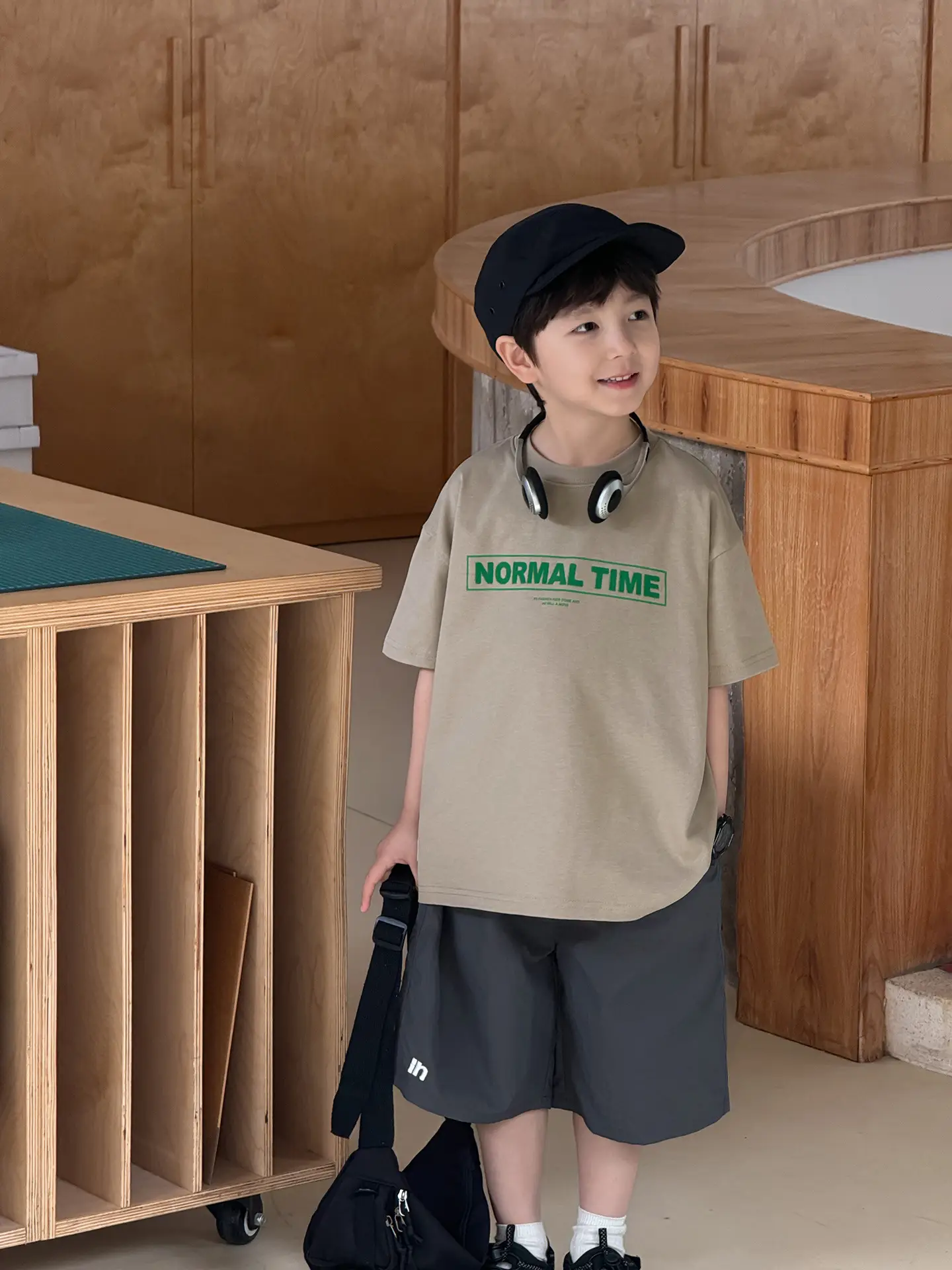 Tongku Boys Korean Letter Print T-Shirt Summer Wear - Image 8