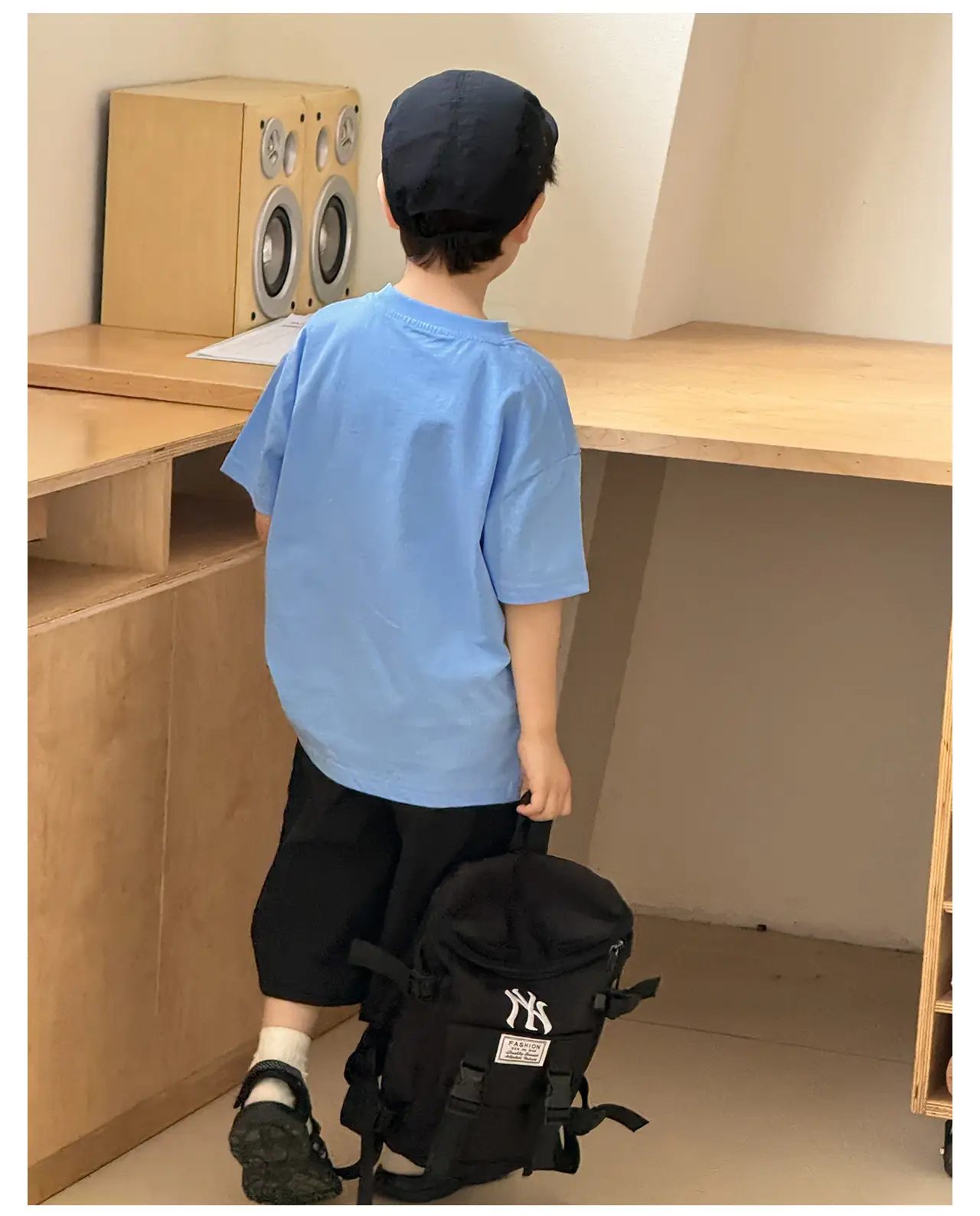 Tongku Boys Korean Letter Print T-Shirt Summer Wear — feature 15