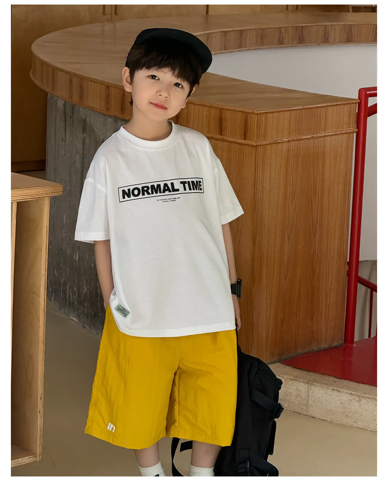 Tongku Boys Korean Letter Print T-Shirt Summer Wear — feature 18