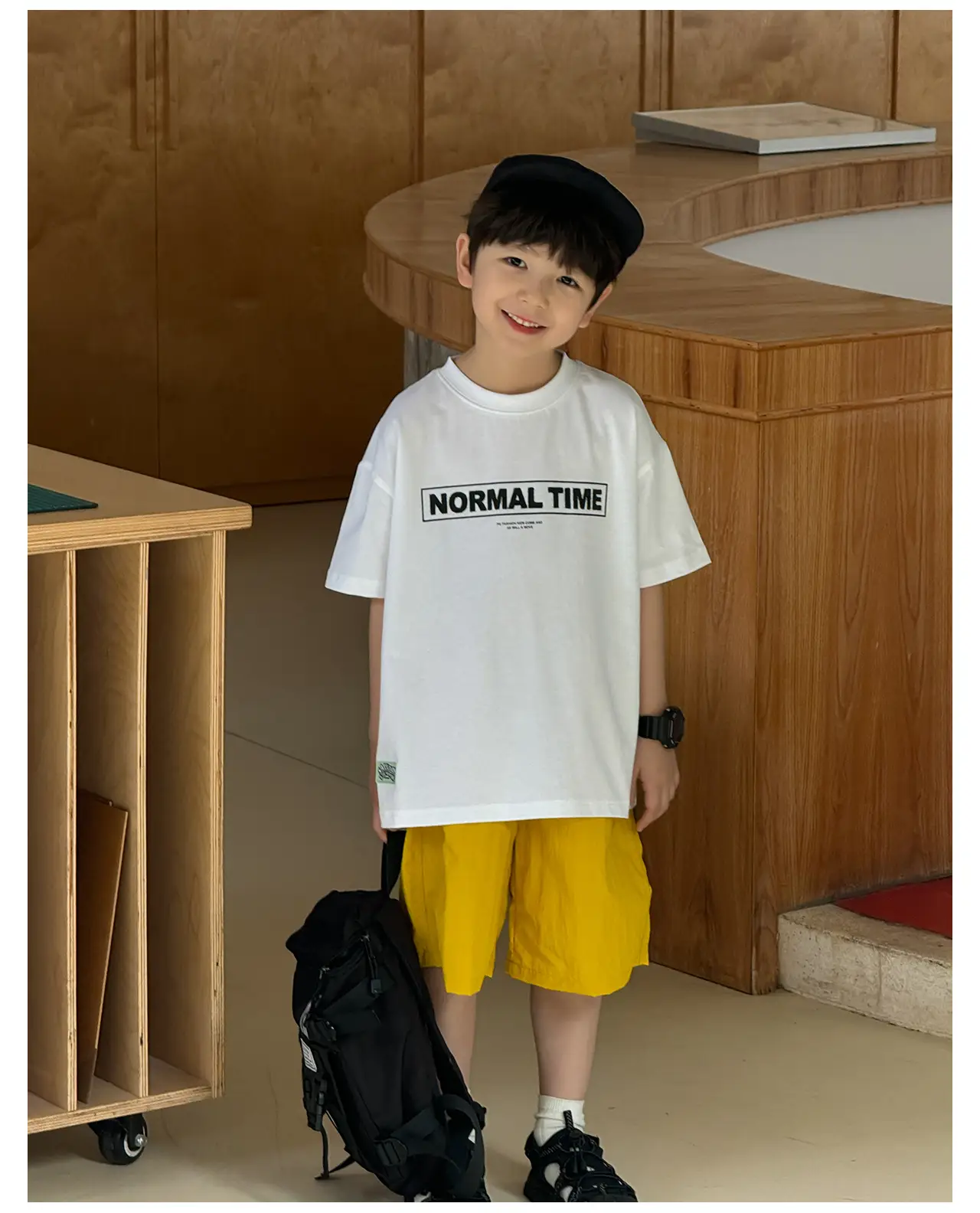 Tongku Boys Korean Letter Print T-Shirt Summer Wear — feature 19