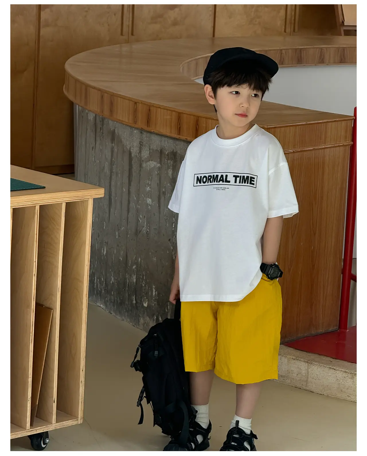 Tongku Boys Korean Letter Print T-Shirt Summer Wear — feature 20