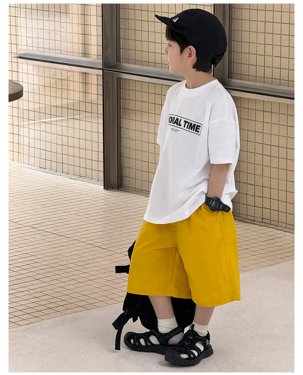 Tongku Boys Korean Letter Print T-Shirt Summer Wear — feature 23