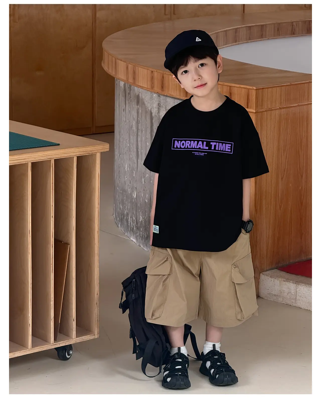 Tongku Boys Korean Letter Print T-Shirt Summer Wear — feature 25
