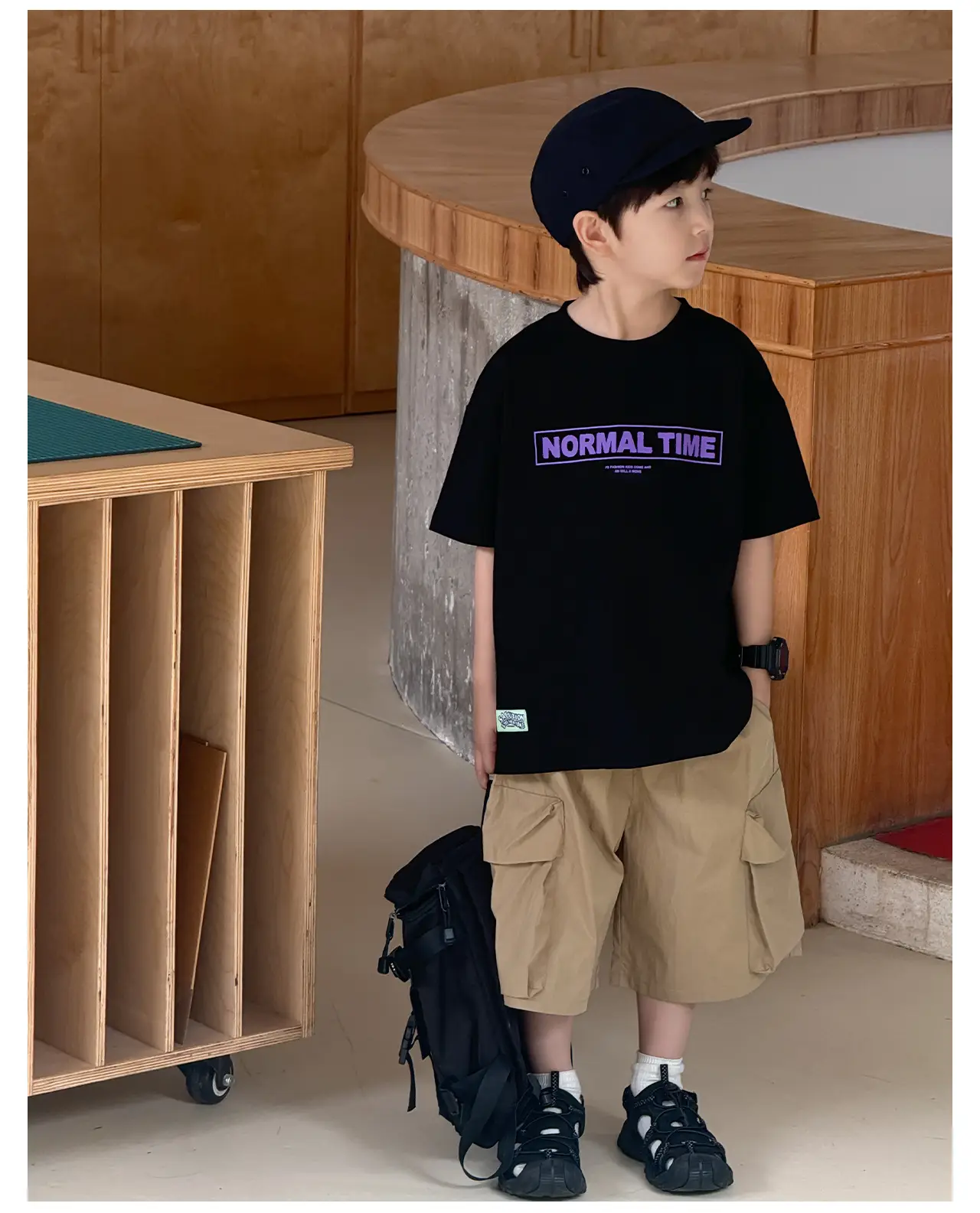 Tongku Boys Korean Letter Print T-Shirt Summer Wear — feature 26