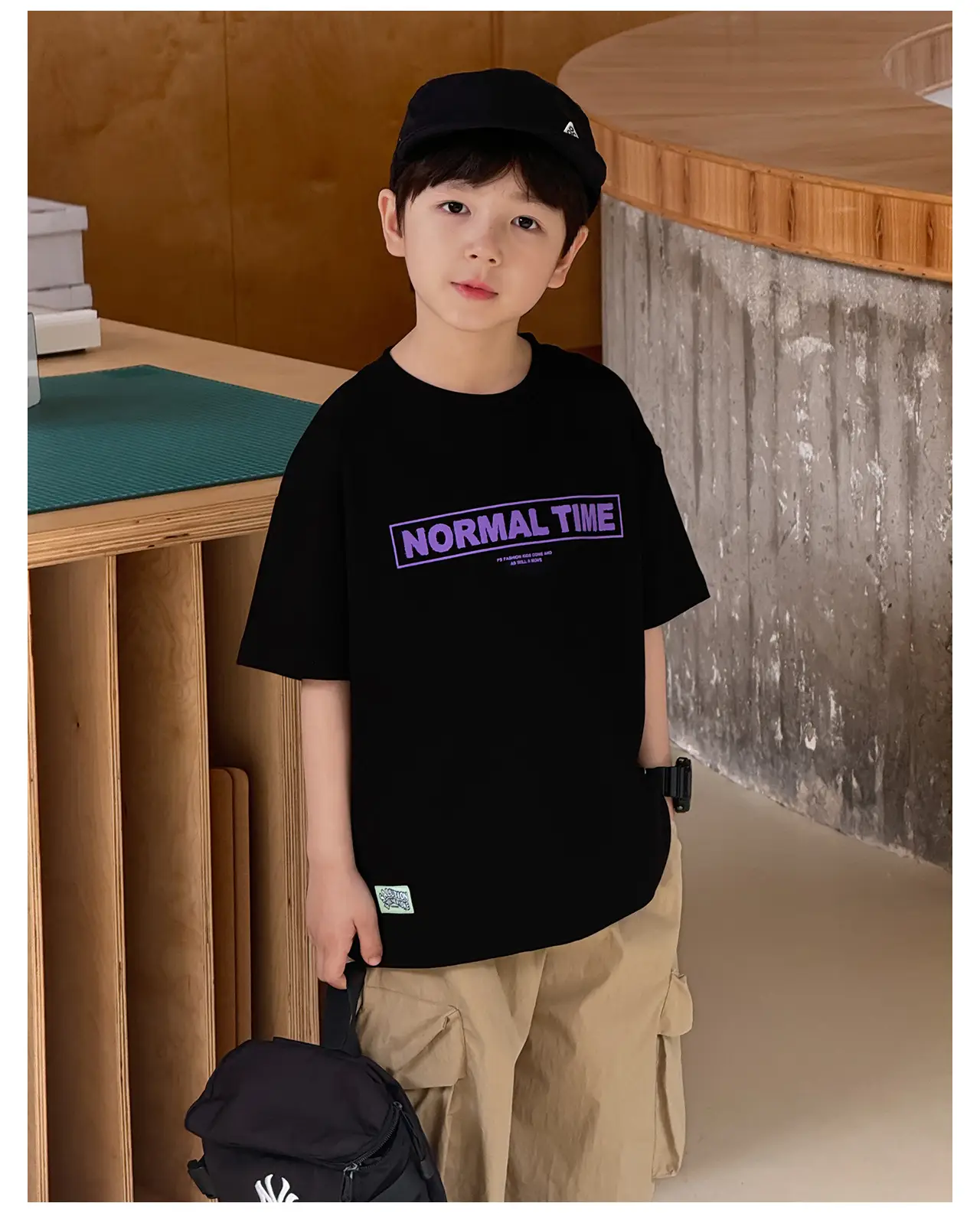 Tongku Boys Korean Letter Print T-Shirt Summer Wear — feature 29