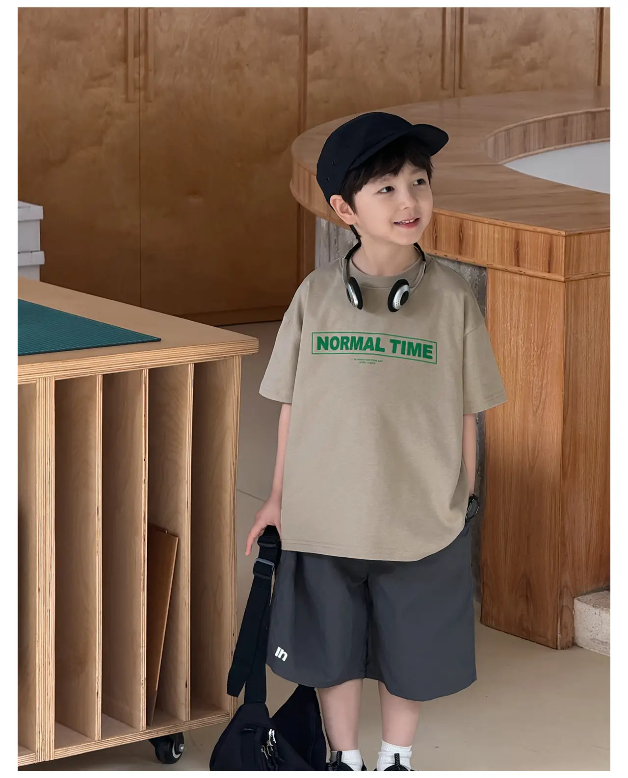 Tongku Boys Korean Letter Print T-Shirt Summer Wear — feature 32