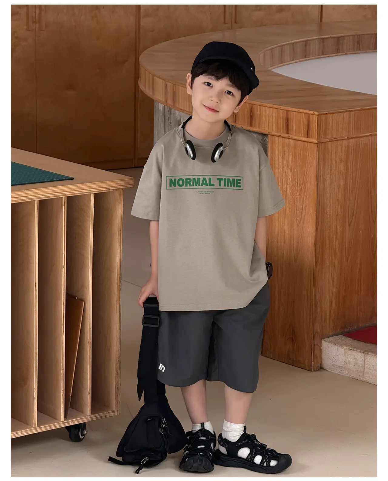 Tongku Boys Korean Letter Print T-Shirt Summer Wear — feature 33