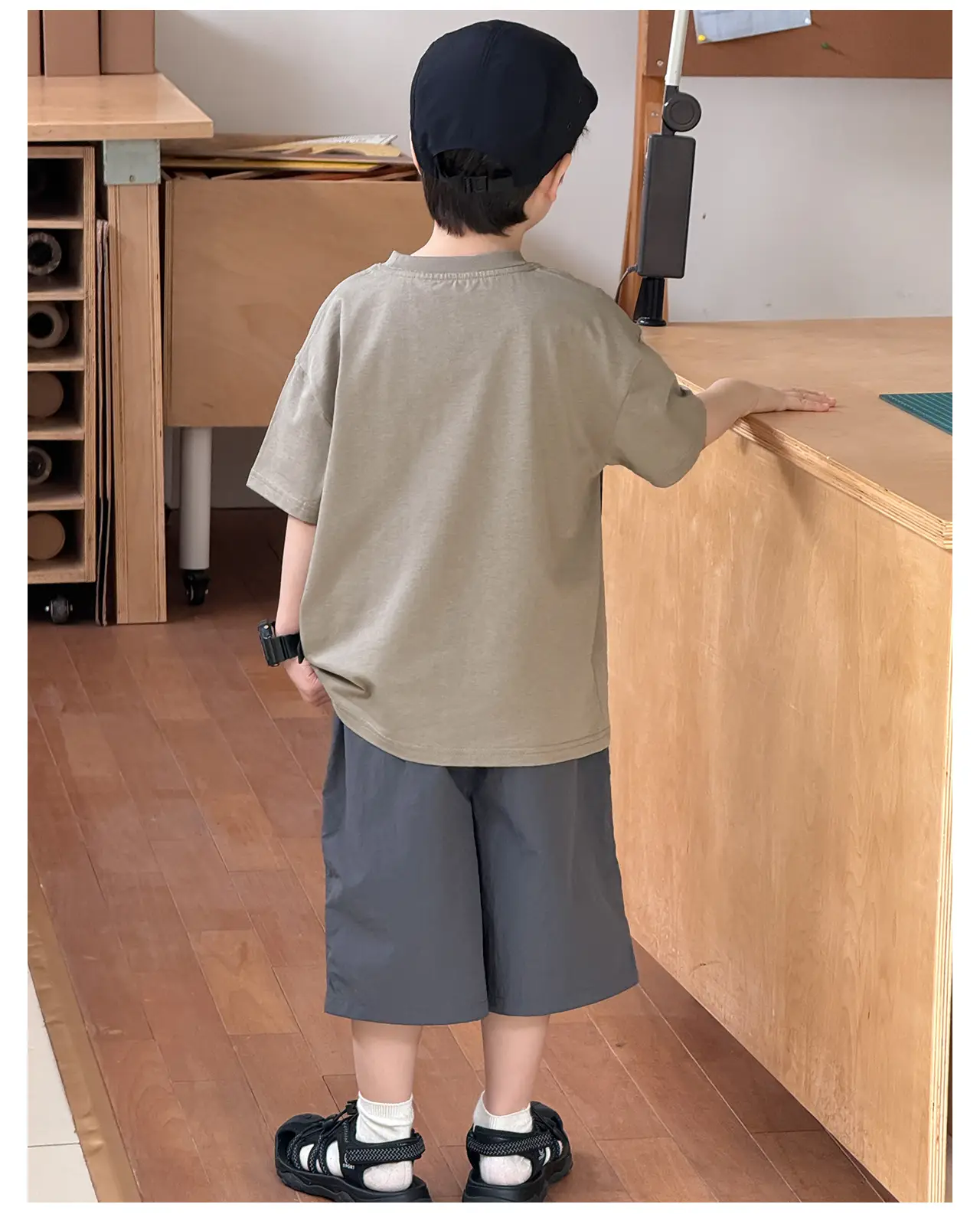 Tongku Boys Korean Letter Print T-Shirt Summer Wear — feature 36