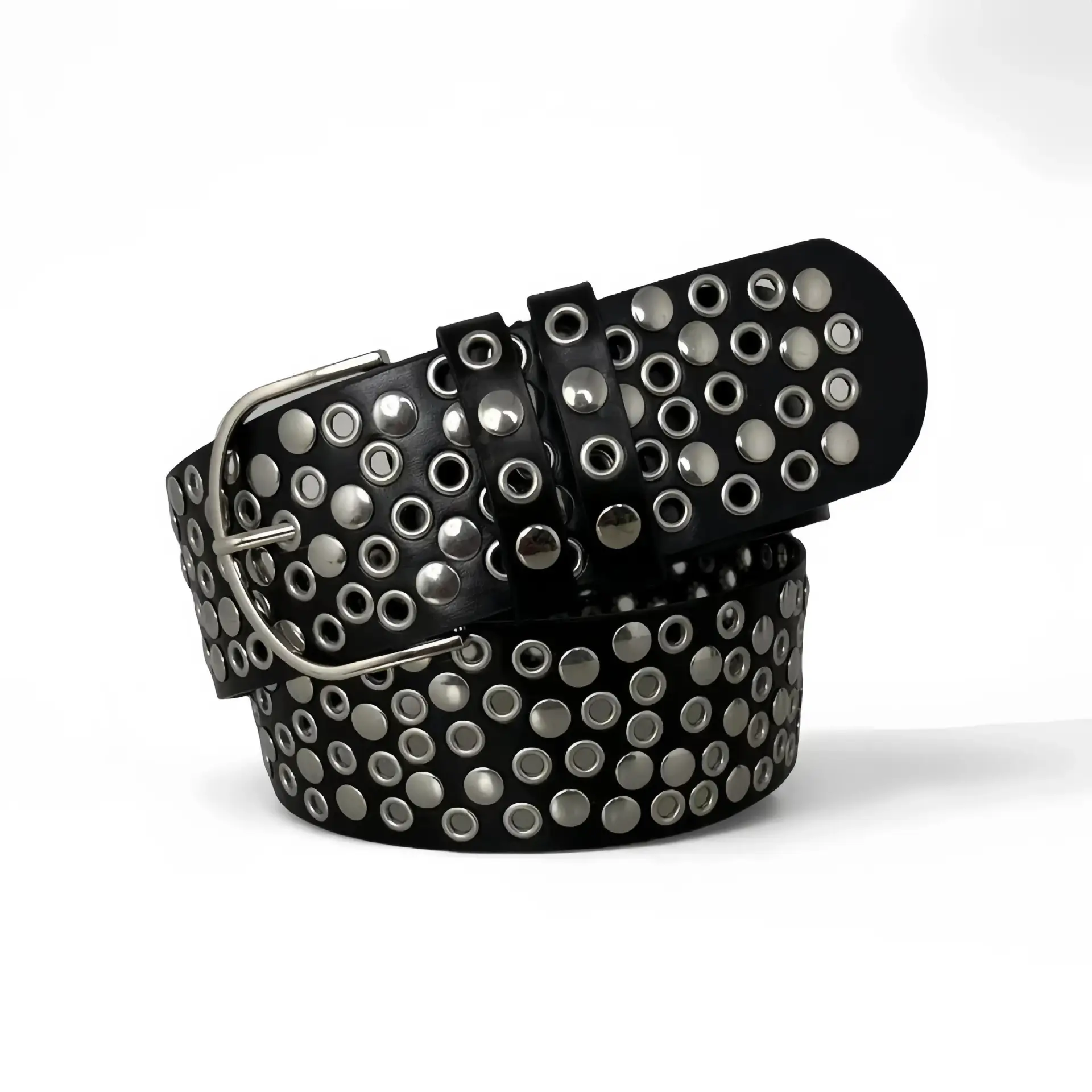 Black Rivet Belt for Women Retro Punk Y2K Fashion — feature 4