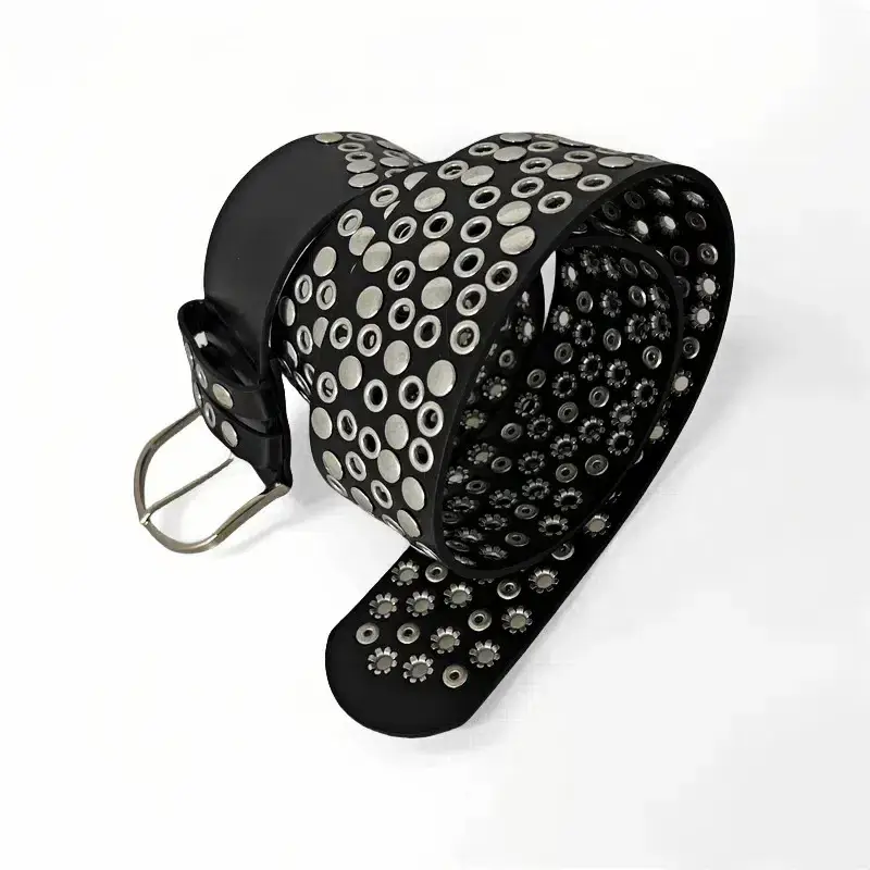 Black Rivet Belt for Women Retro Punk Y2K Fashion — feature 5