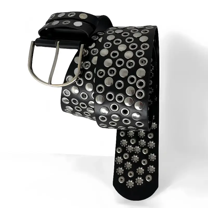 Black Rivet Belt for Women Retro Punk Y2K Fashion — feature 6