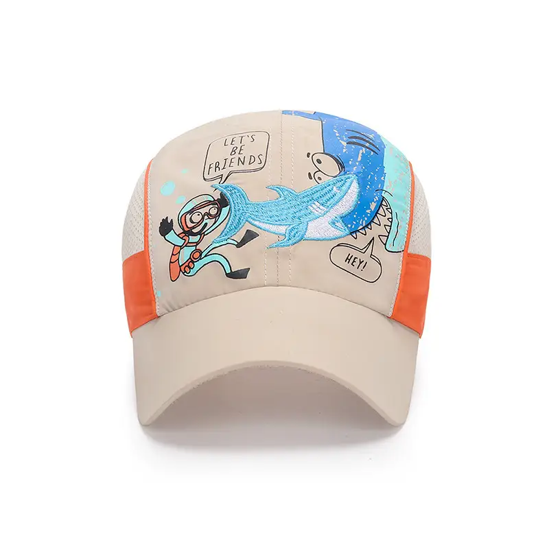 Kids Baseball Cap Blue Dragon Print Summer Sun Hat - Image 10