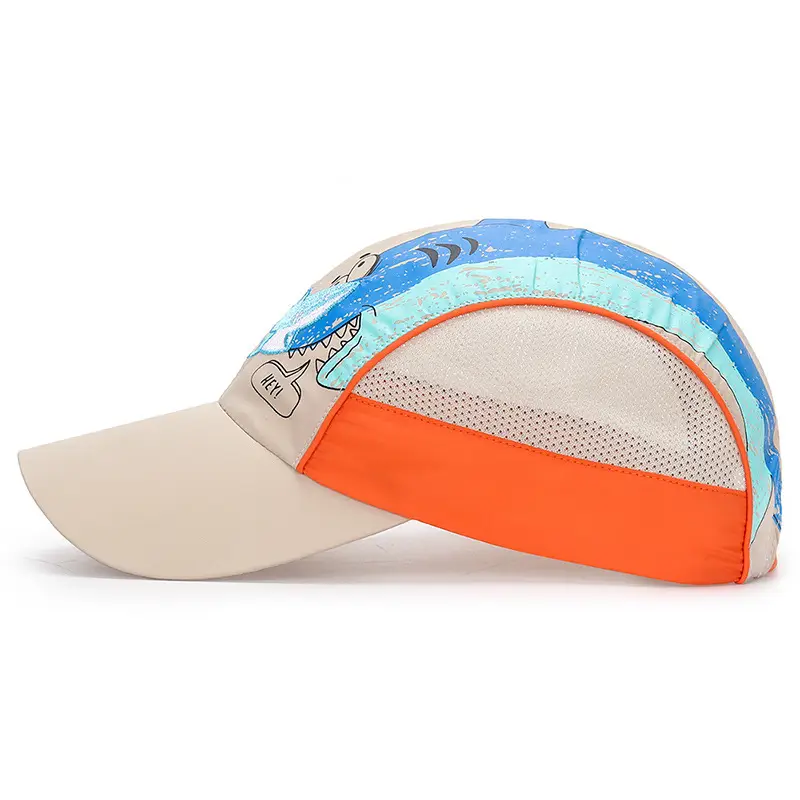 Kids Baseball Cap Blue Dragon Print Summer Sun Hat - Image 11