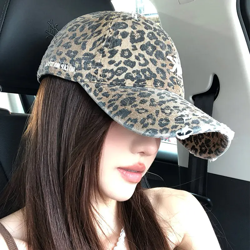 Retro Leopard Print Baseball Cap for Women - Image 5