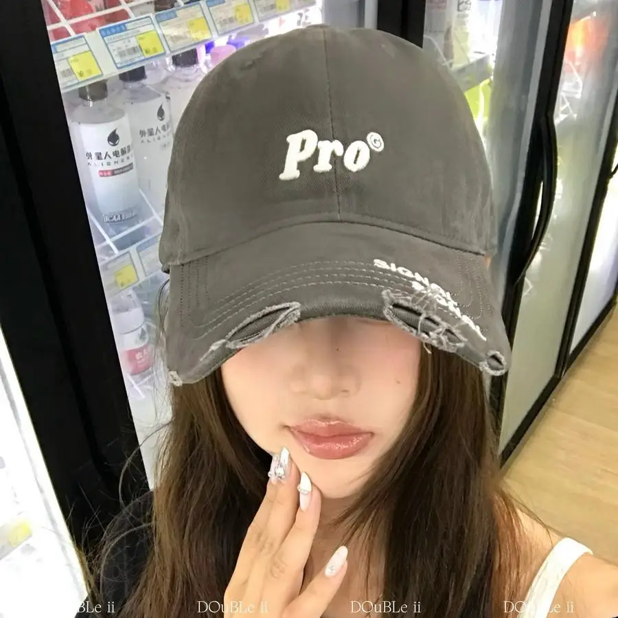 Women's Pro Letter Baseball Cap Large Grey - Image 11
