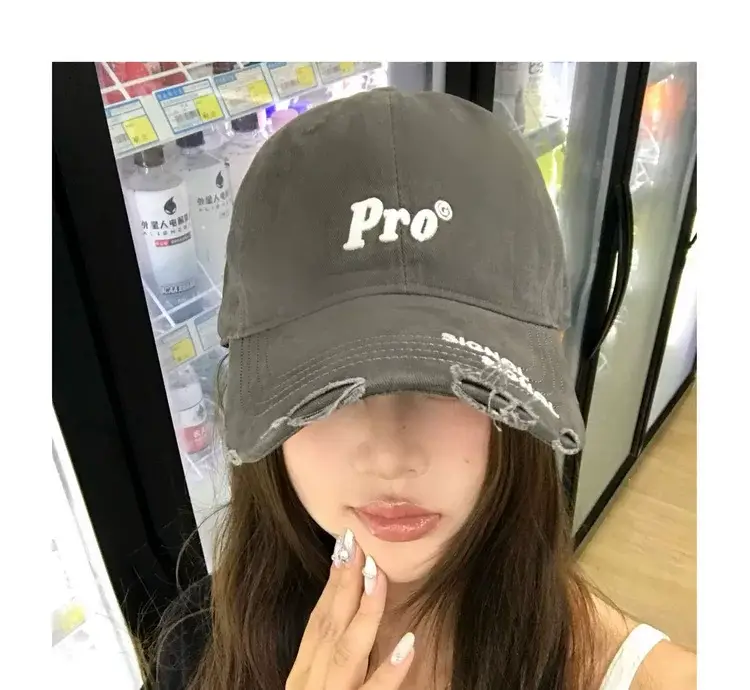 Women's Pro Letter Baseball Cap Large Grey — feature 1