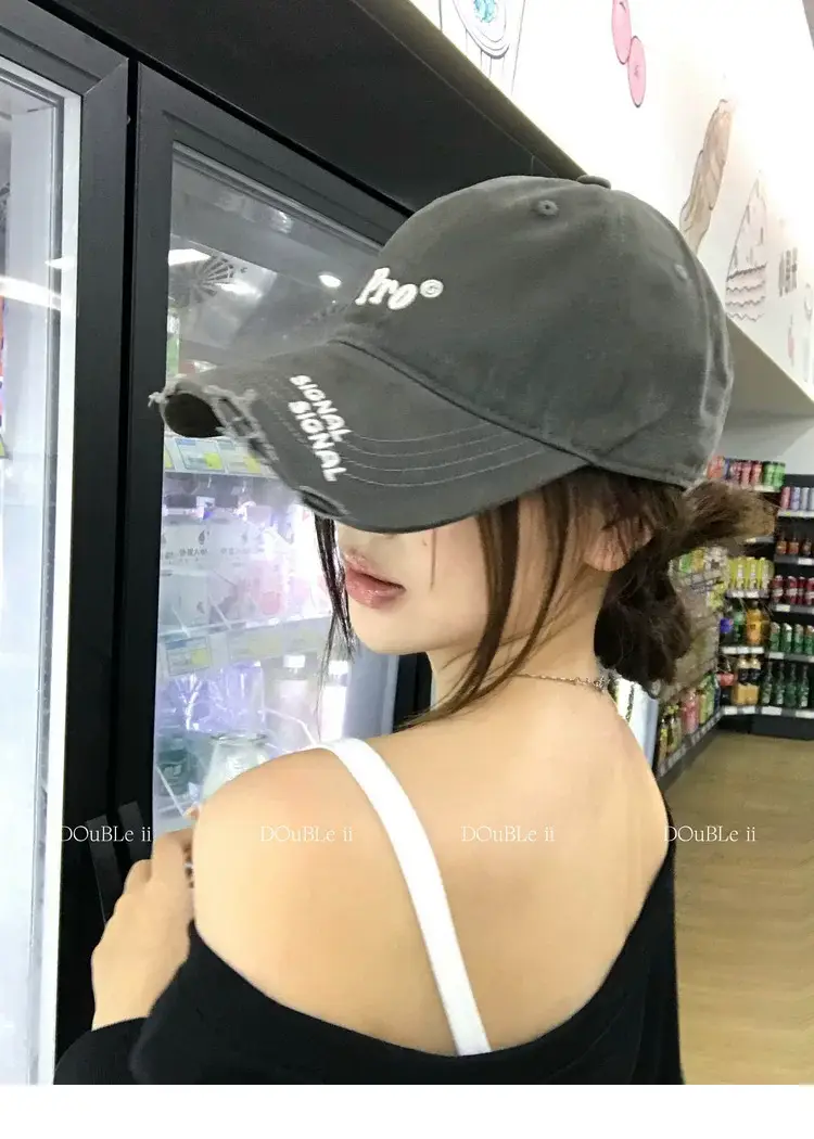 Women's Pro Letter Baseball Cap Large Grey — feature 19