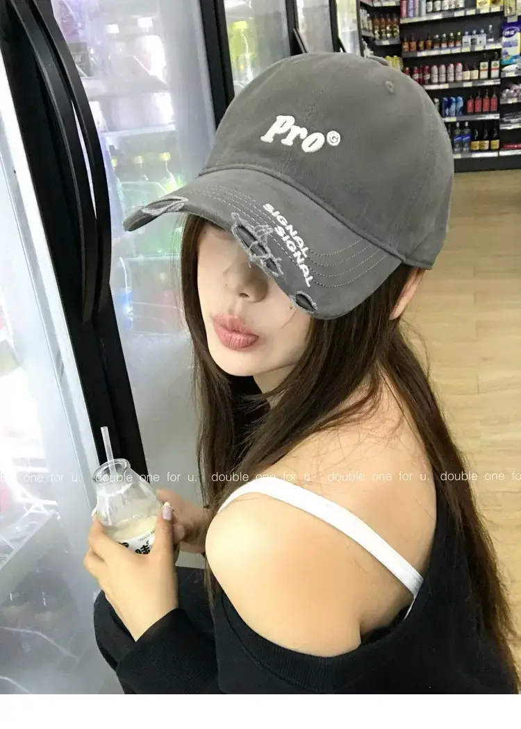 Women's Pro Letter Baseball Cap Large Grey — feature 22