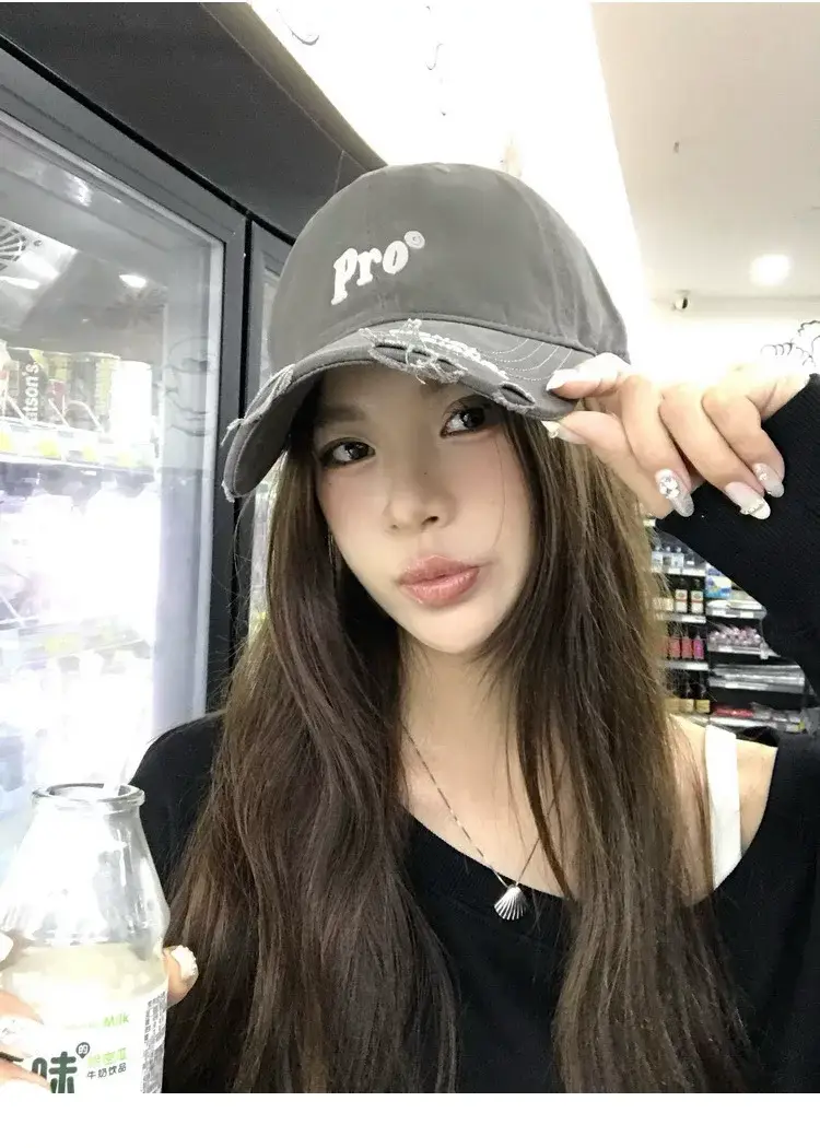 Women's Pro Letter Baseball Cap Large Grey — feature 35