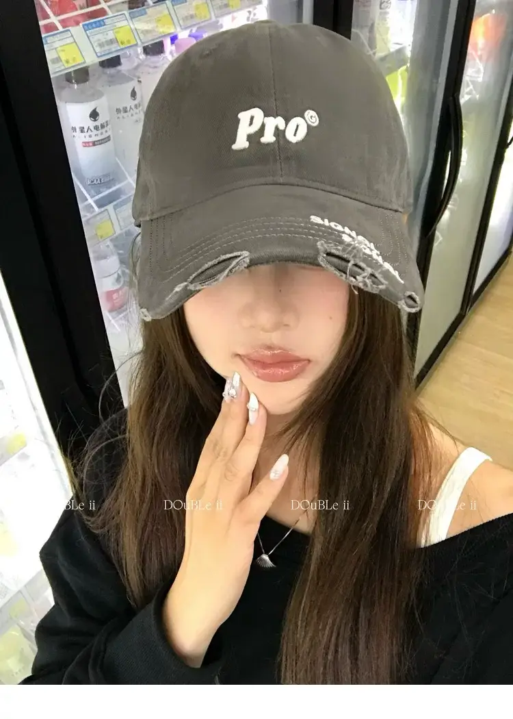 Women's Pro Letter Baseball Cap Large Grey — feature 4