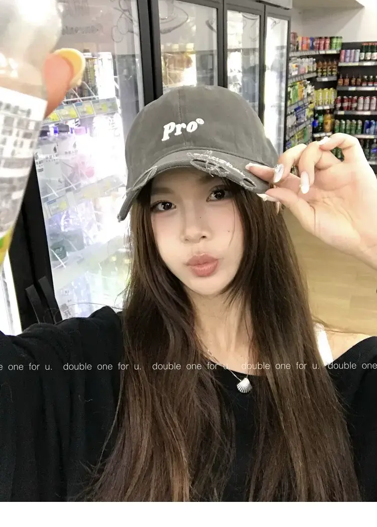 Women's Pro Letter Baseball Cap Large Grey — feature 5