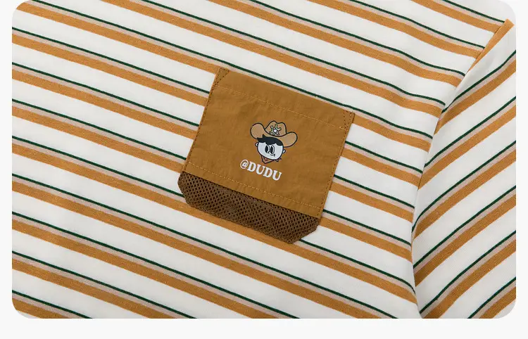Duduija Baby T-Shirt 7A Antibacterial Striped Kids Summer — feature 20