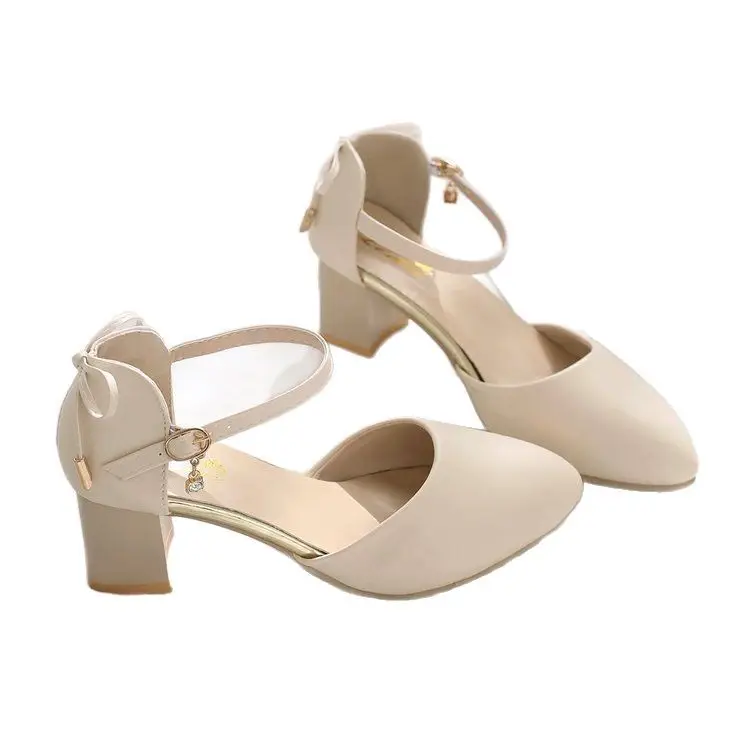 Black Chunky Heel Women's Sandals 2025 Fairy Style - Image 6