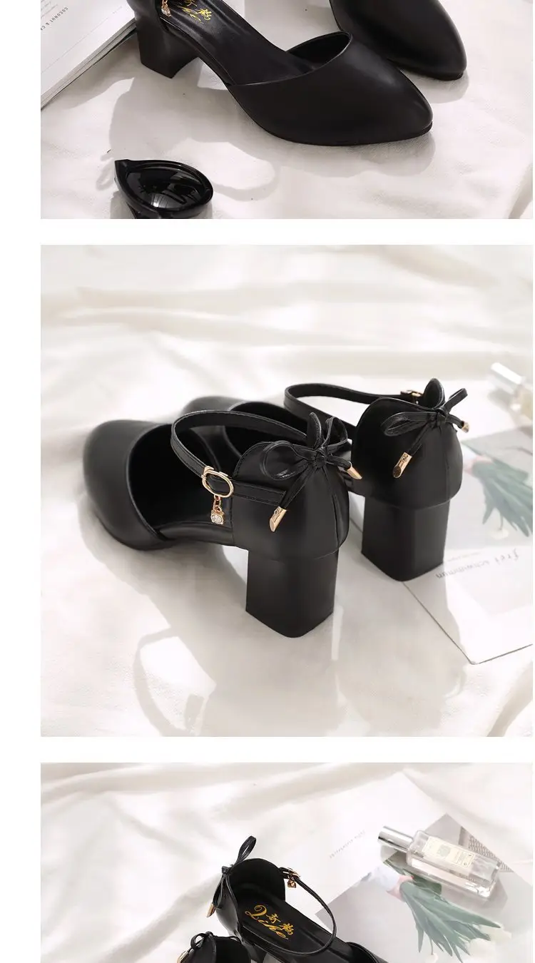 Black Chunky Heel Women's Sandals 2025 Fairy Style — feature 11