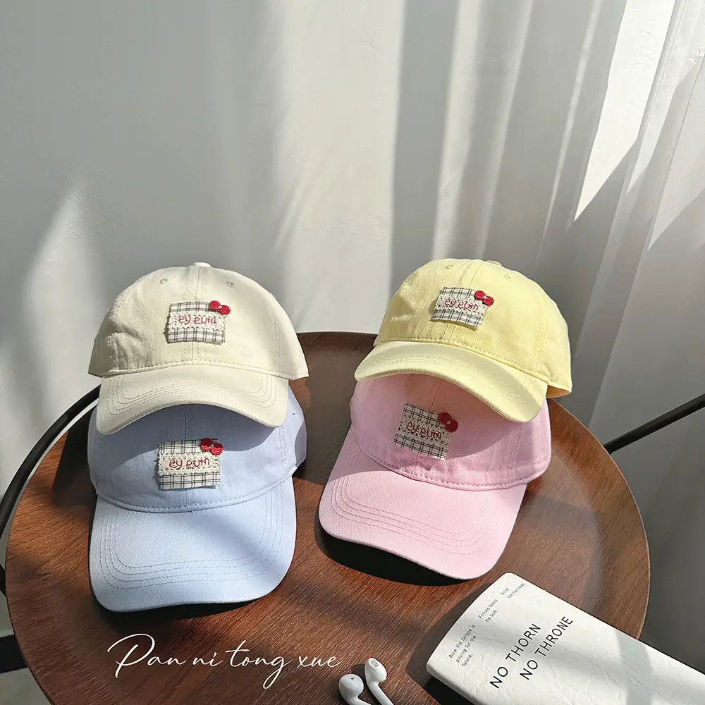 Pink Candy Baseball Cap for Girls Spring Summer Sunscreen - Image 13