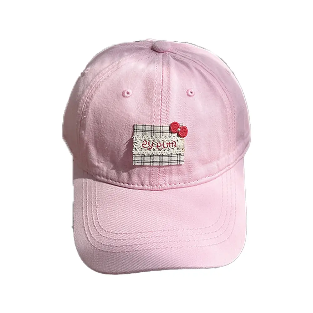 Pink Candy Baseball Cap for Girls Spring Summer Sunscreen - Image 16