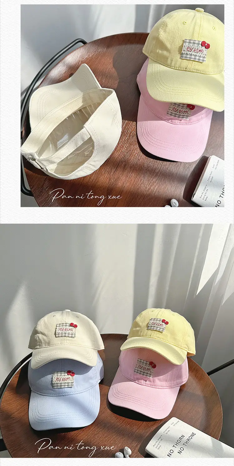 Pink Candy Baseball Cap for Girls Spring Summer Sunscreen — feature 26