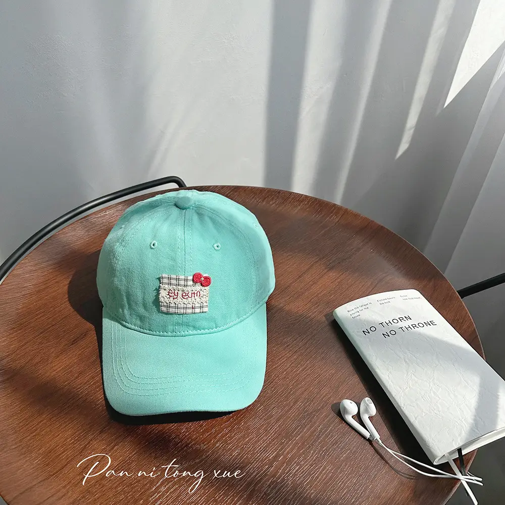 Pink Candy Baseball Cap for Girls Spring Summer Sunscreen - Image 2
