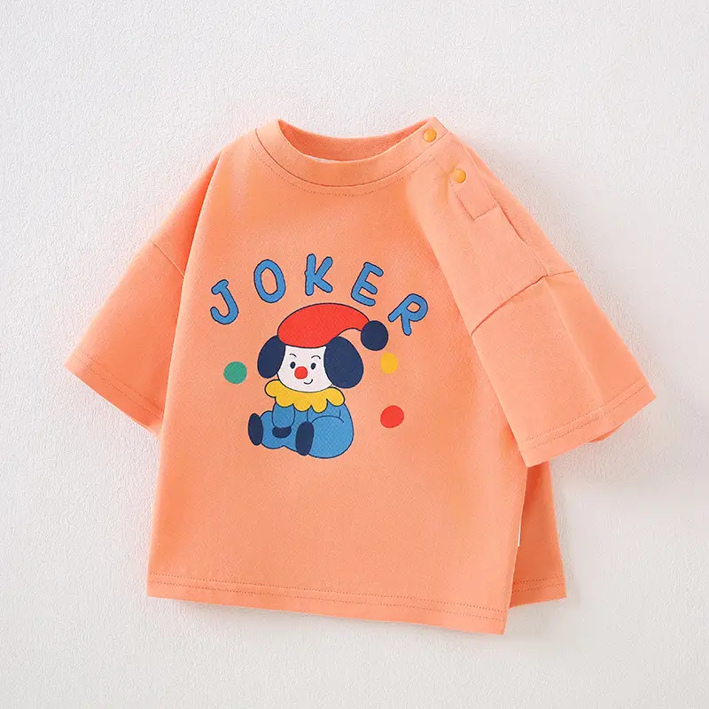 Baby Cotton T-shirt Yellow Button Front Summer Top - Image 5