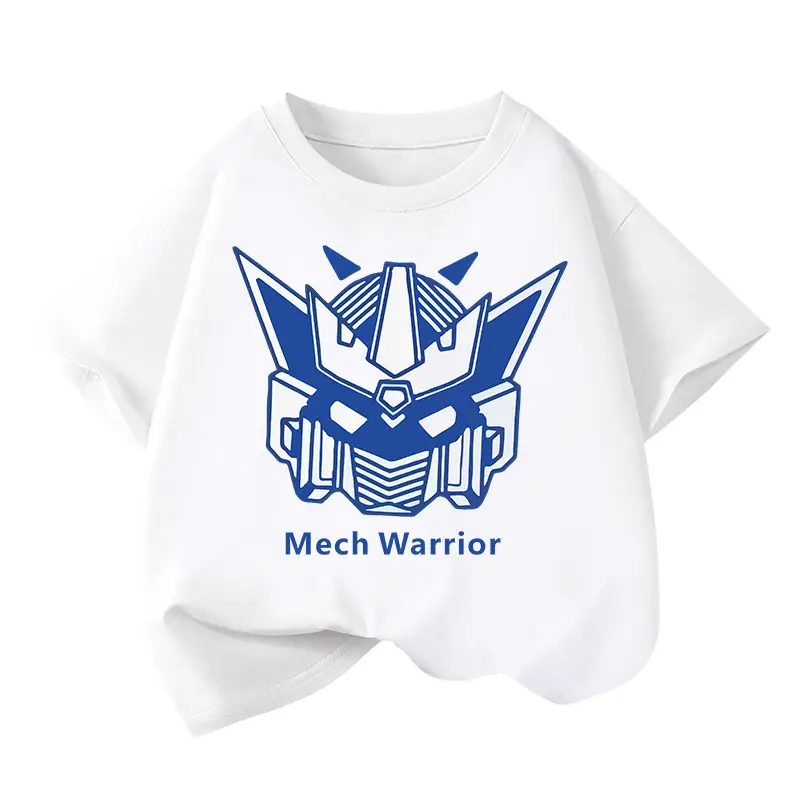 Boys T-Shirt Black Blue Mech Warrior 2026