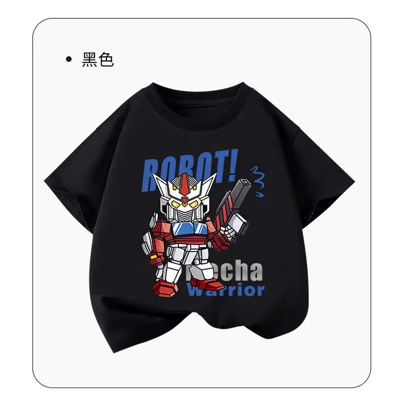 Boys T-Shirt Black Blue Mech Warrior 2026 — feature 11