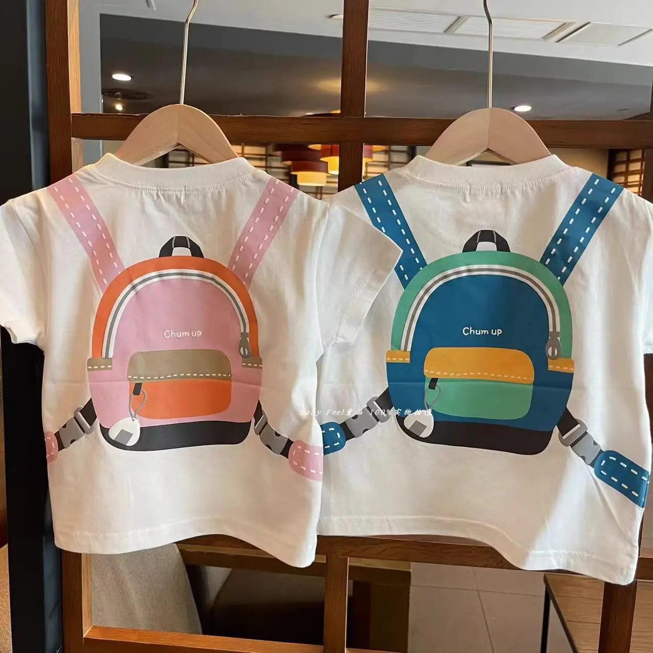 Boys Cartoon Backpack T-Shirt 2025 Summer - Image 2