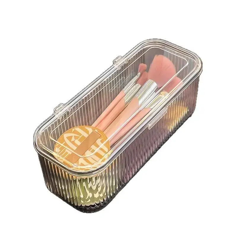 Acrylic Cosmetic Brush & Pen Storage Box Transparent